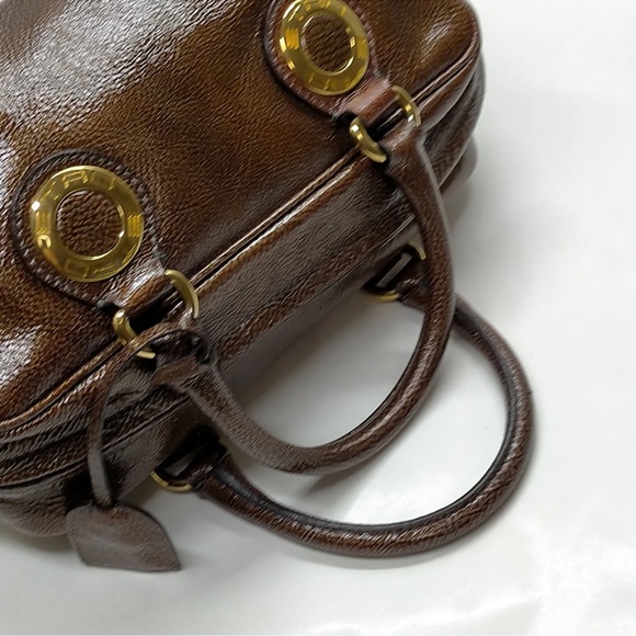 Authentic Etro Hand Bag  Brown PVC with lock and key EUC - Picture 6 of 17